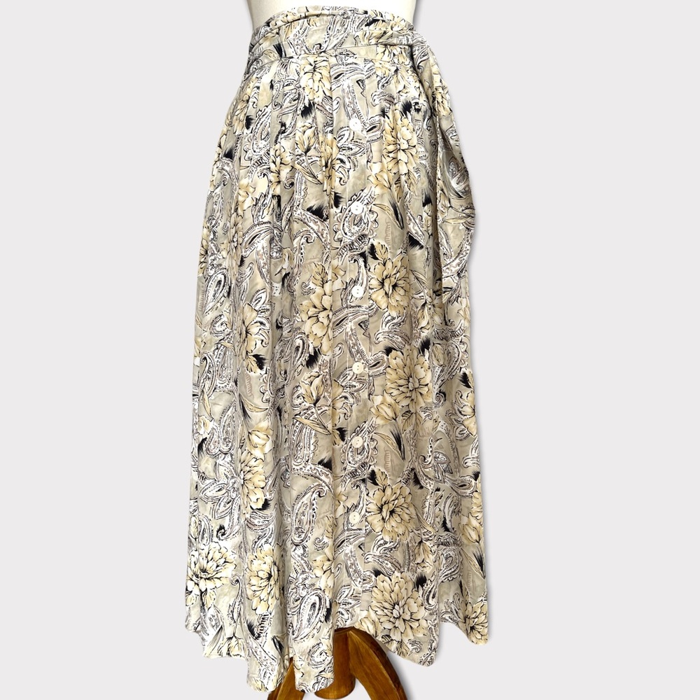 Vintage 80s Satin Polyester Skirt